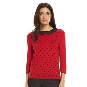 NWT Red Dot Sweater with Removable Collar XXL
